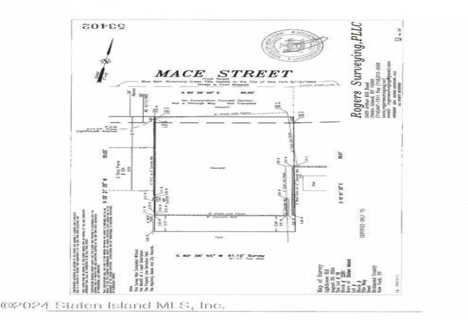 0 Mace Street, Staten Island, New York 10306, ,Land,For Sale,Mace,487297