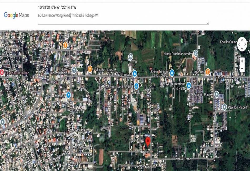 60 Lawrence Wong Road, Other, Other Trinidad, ,Land,For Sale,Lawrence Wong,489255