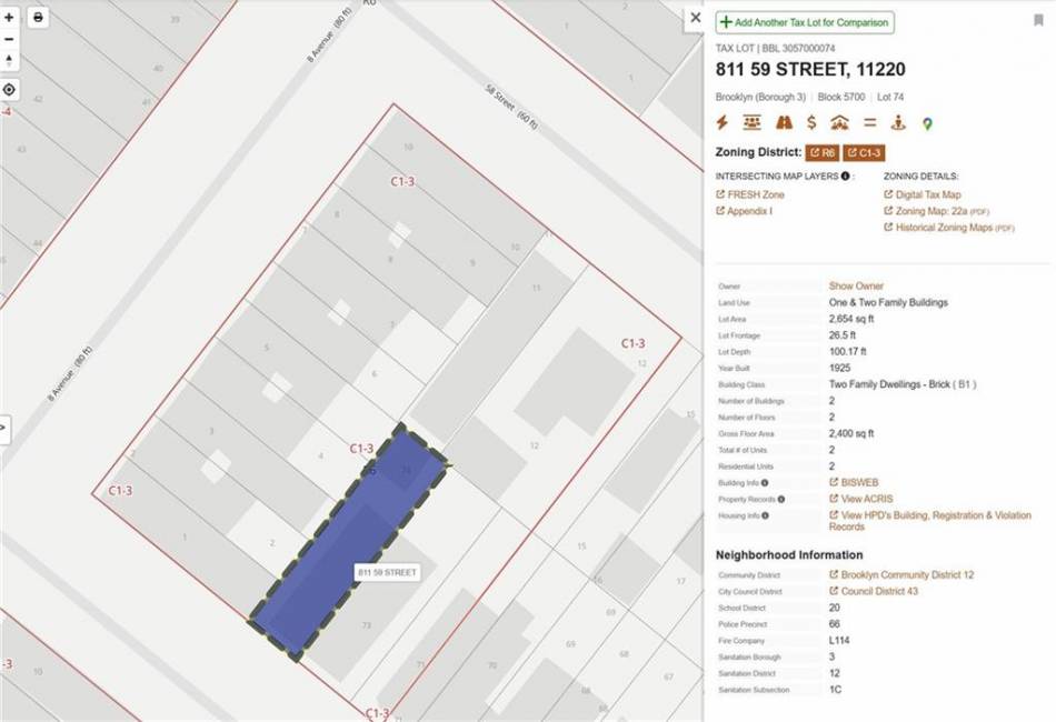811 59th Street, Brooklyn, New York 11220, ,Residential,For Sale,59th,490428