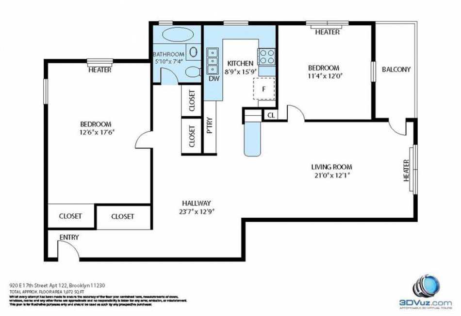920 17th Street, Brooklyn, New York 11230, 2 Bedrooms Bedrooms, ,1 BathroomBathrooms,Residential,For Sale,17th,484938